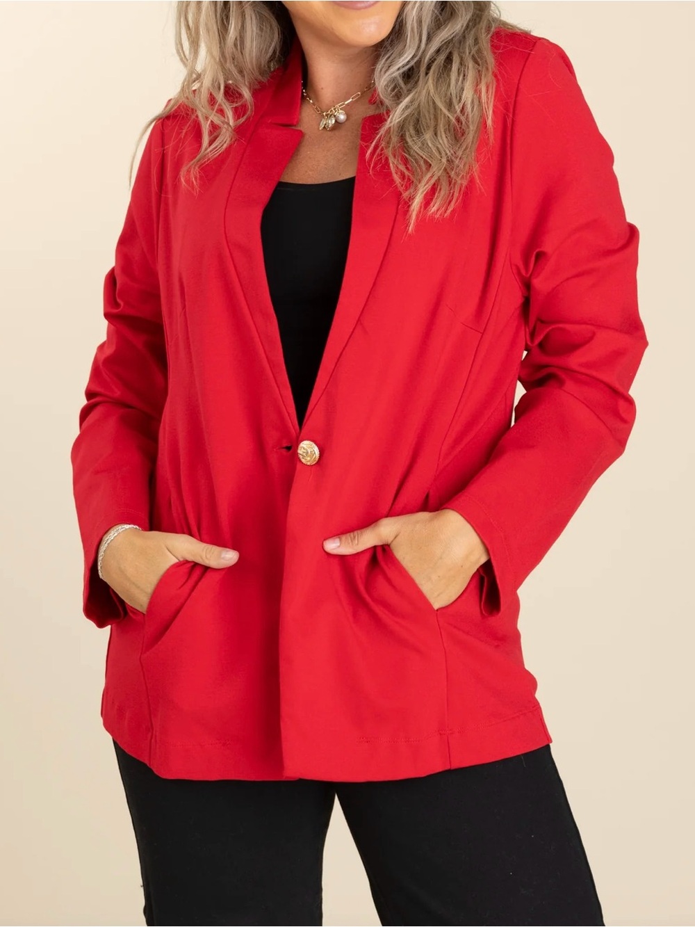 Dear Scarlett Executive Blazer - Red